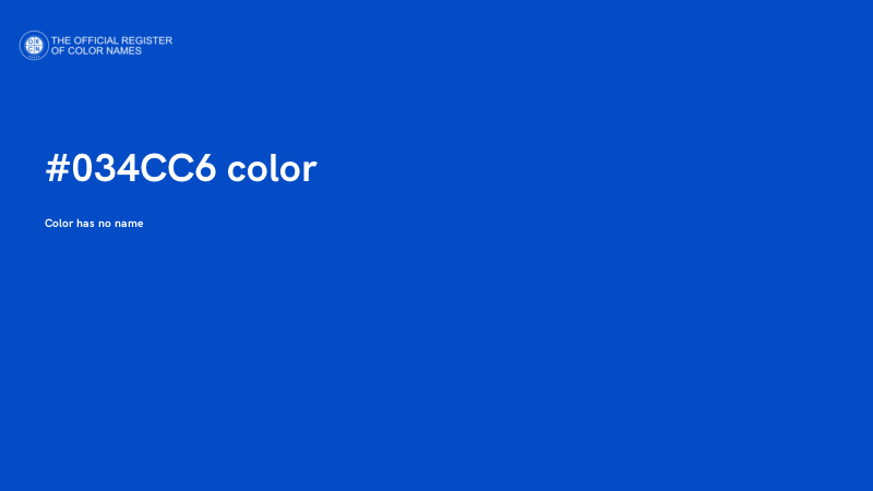 #034CC6 color image