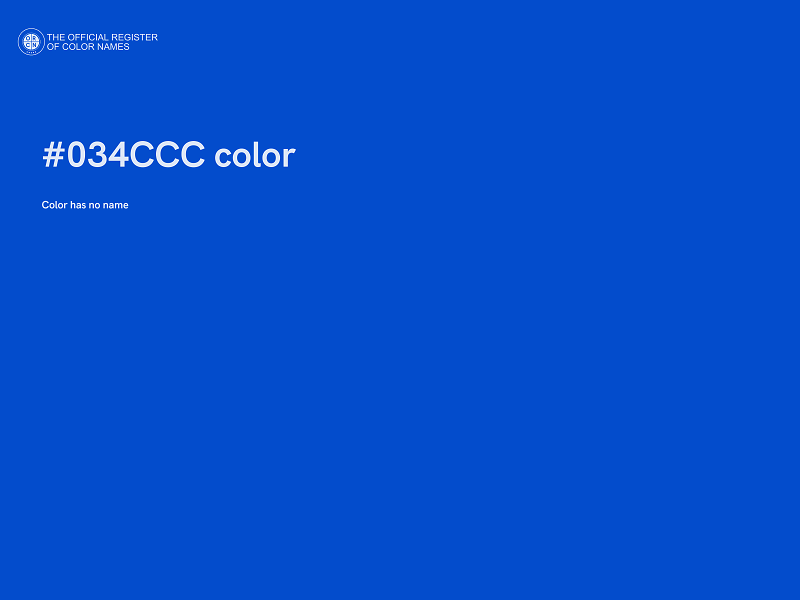 #034CCC color image