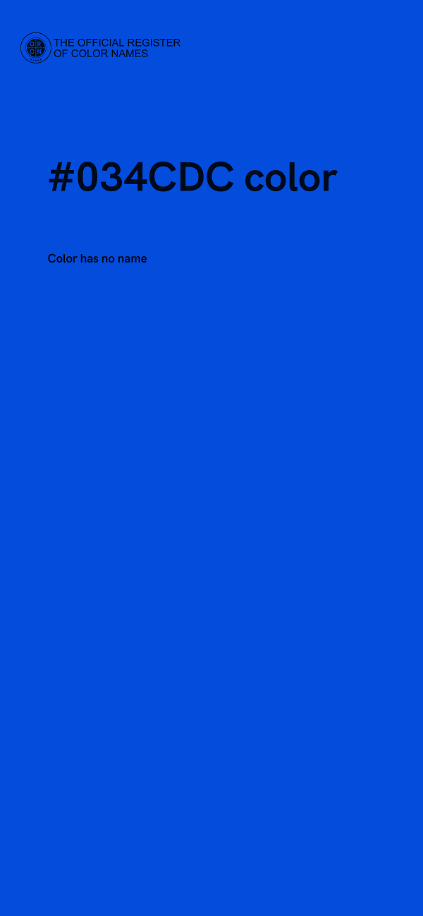 #034CDC color image
