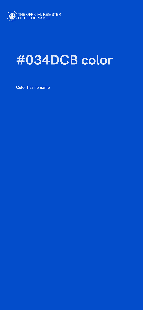 #034DCB color image