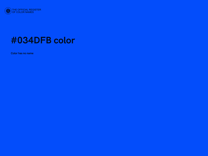 #034DFB color image