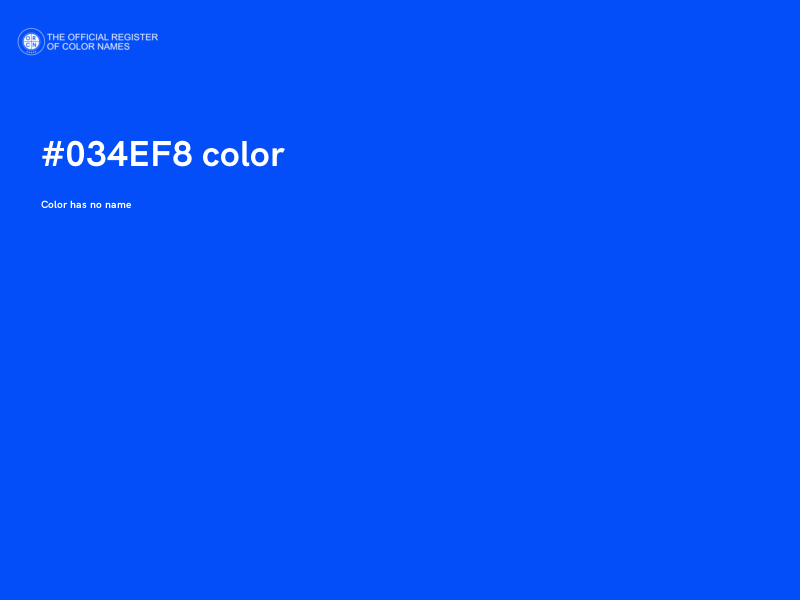 #034EF8 color image