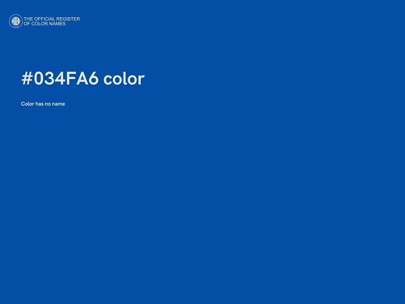 #034FA6 color image