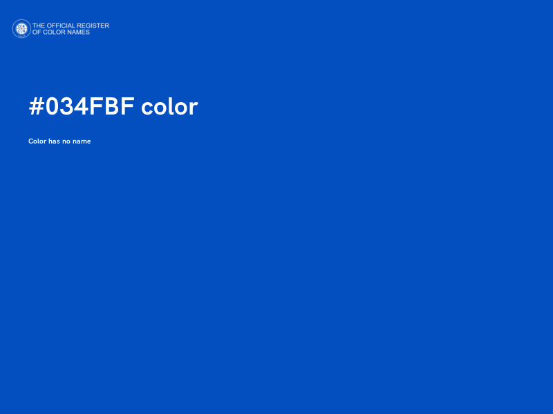 #034FBF color image