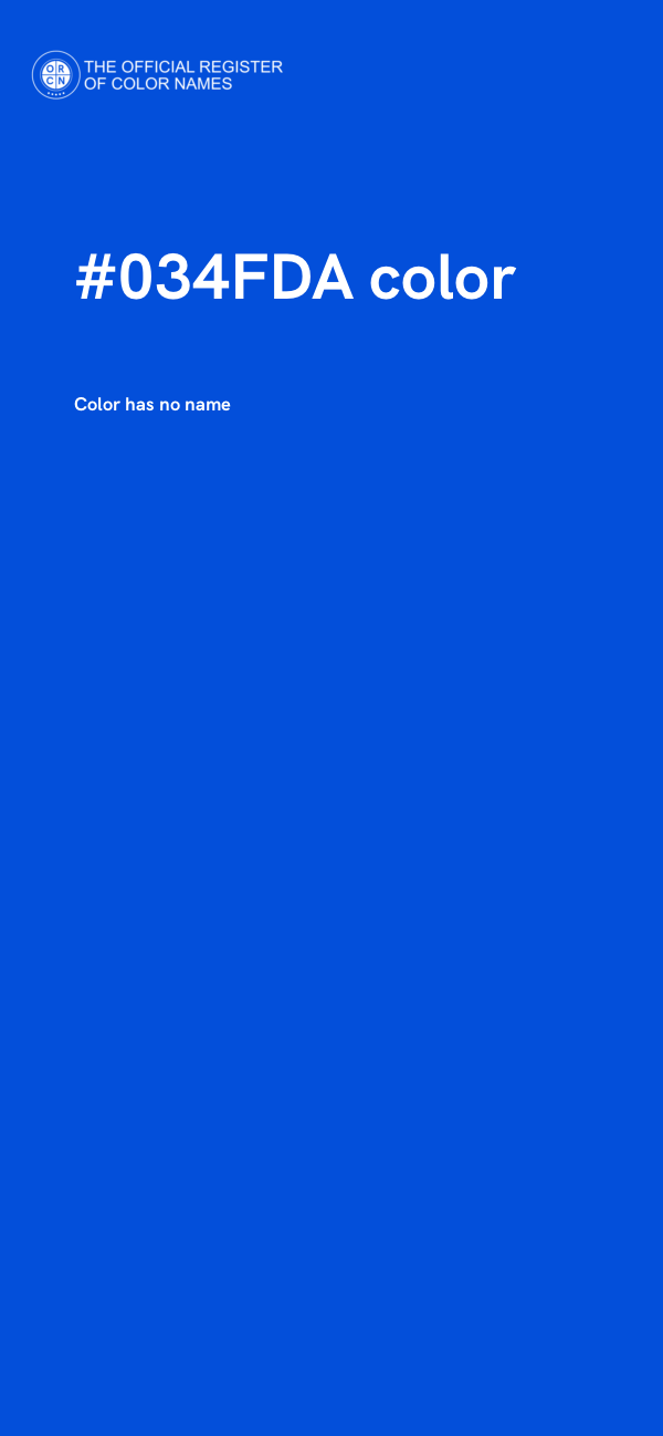 #034FDA color image