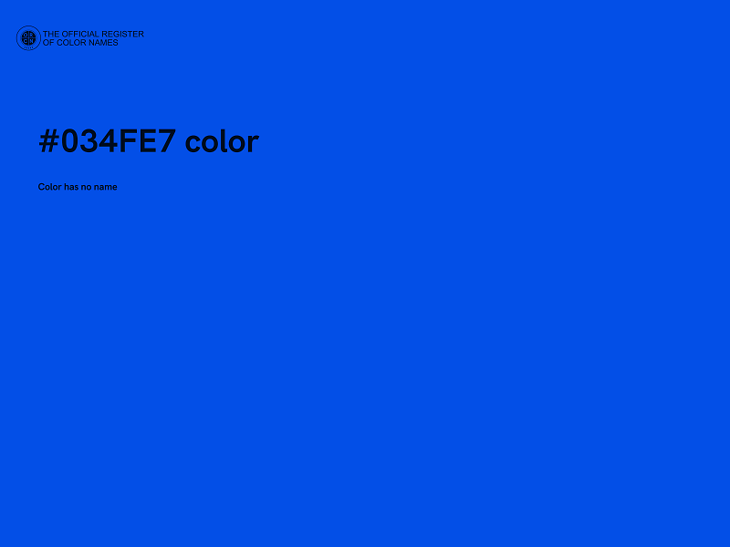 #034FE7 color image