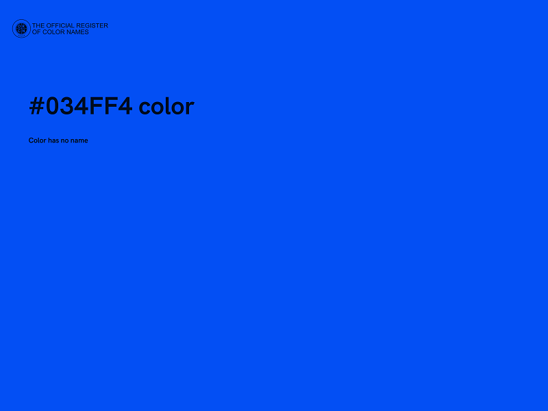 #034FF4 color image