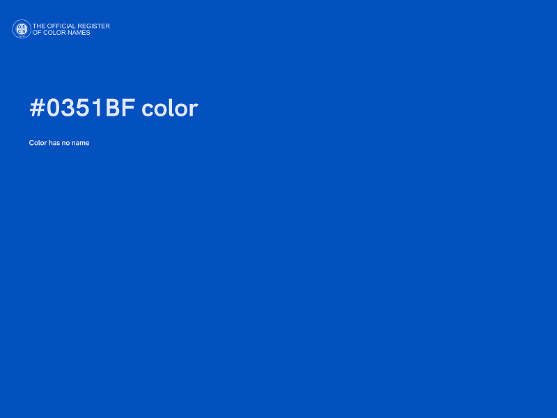 #0351BF color image