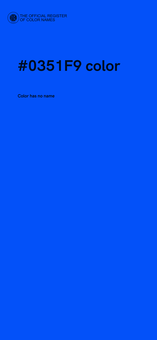 #0351F9 color image
