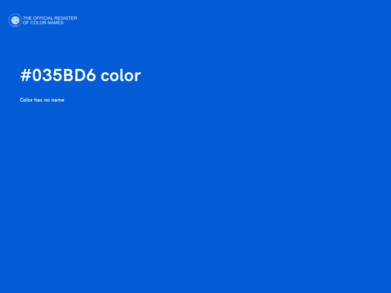 #035BD6 color image