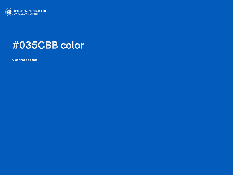 #035CBB color image