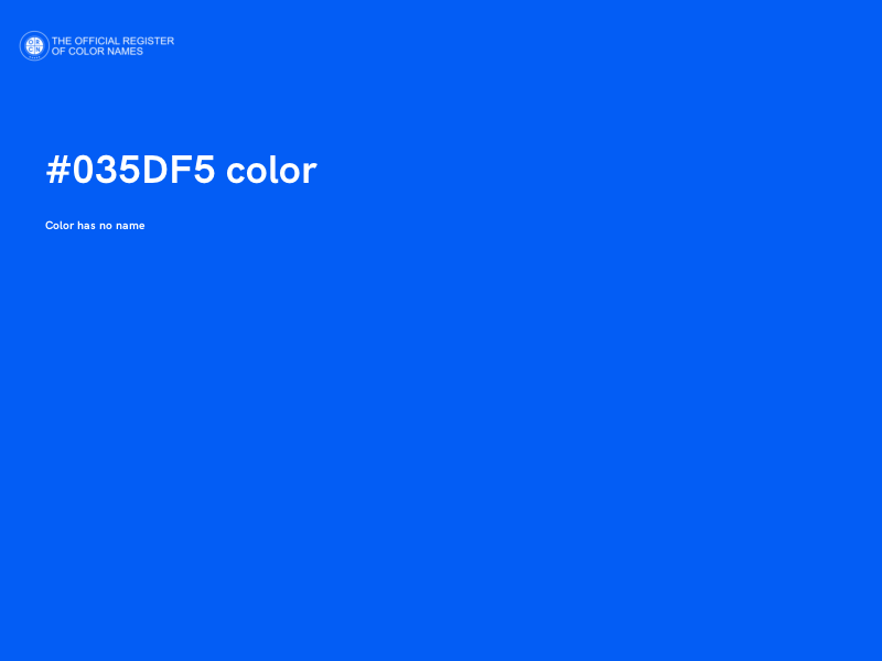 #035DF5 color image