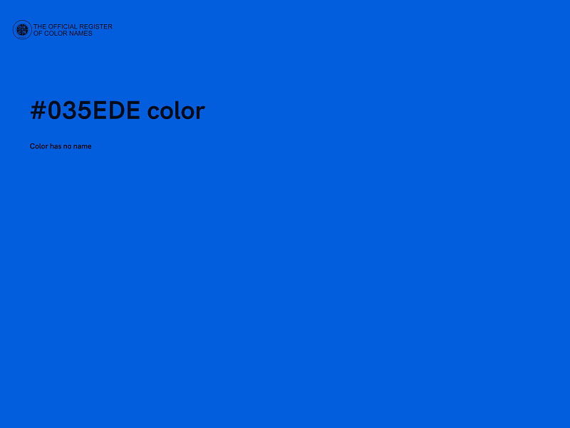 #035EDE color image