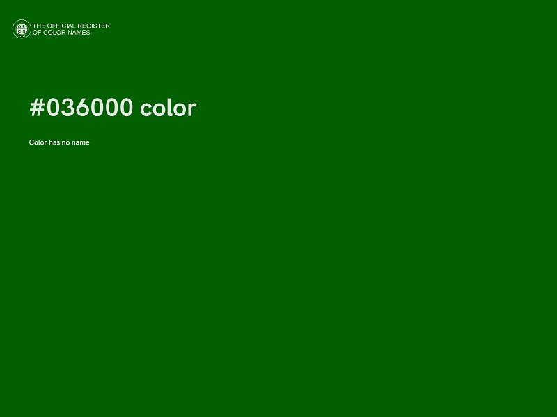 #036000 color image