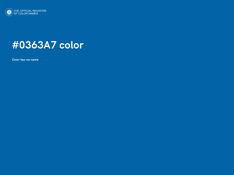 #0363A7 color image