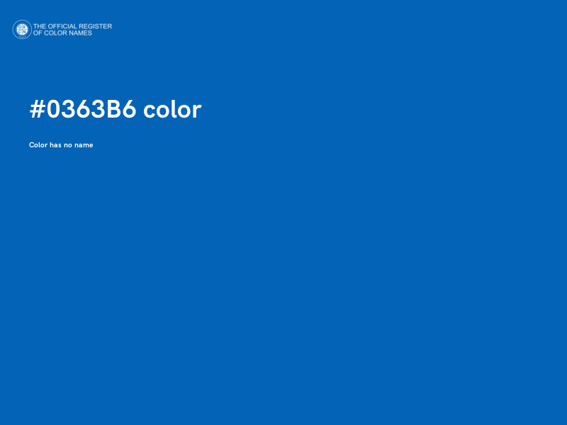 #0363B6 color image