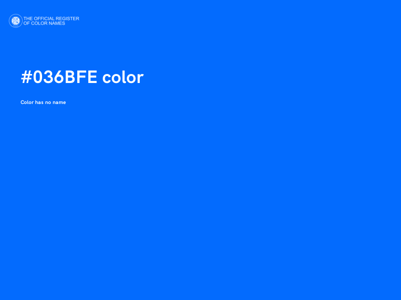 #036BFE color image