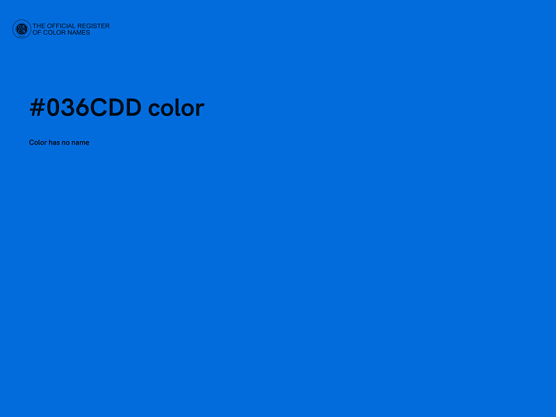 #036CDD color image