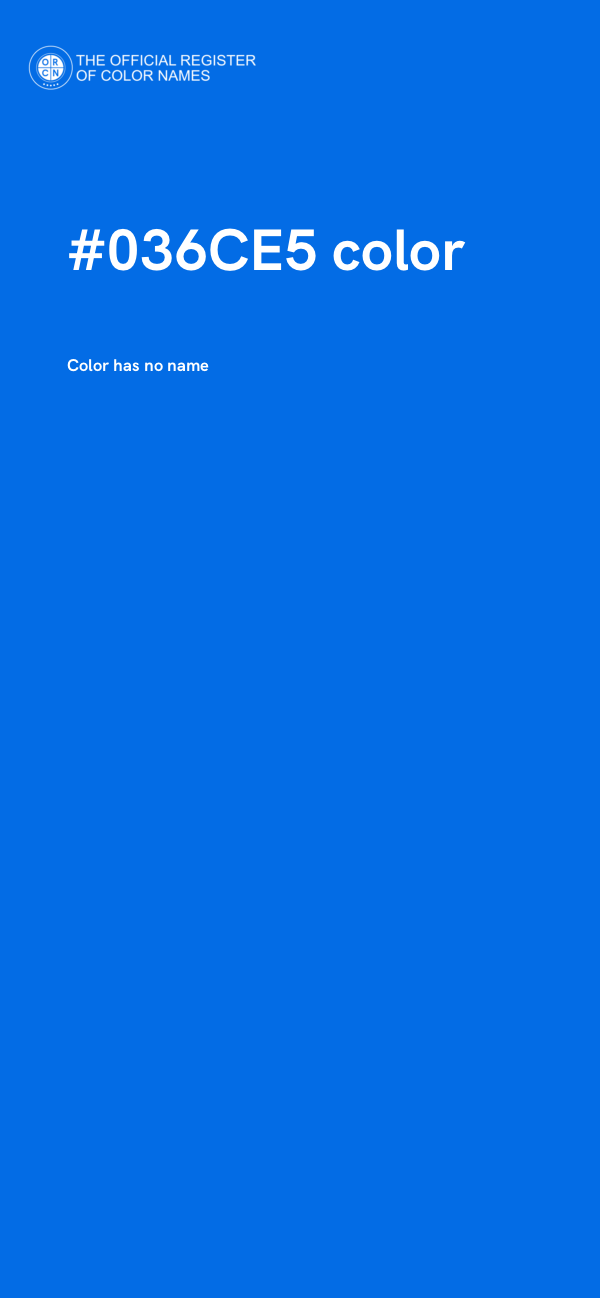 #036CE5 color image
