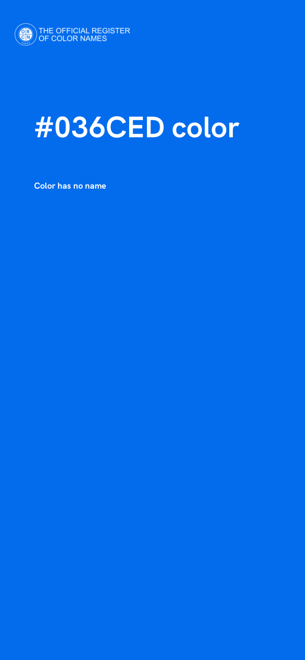#036CED color image