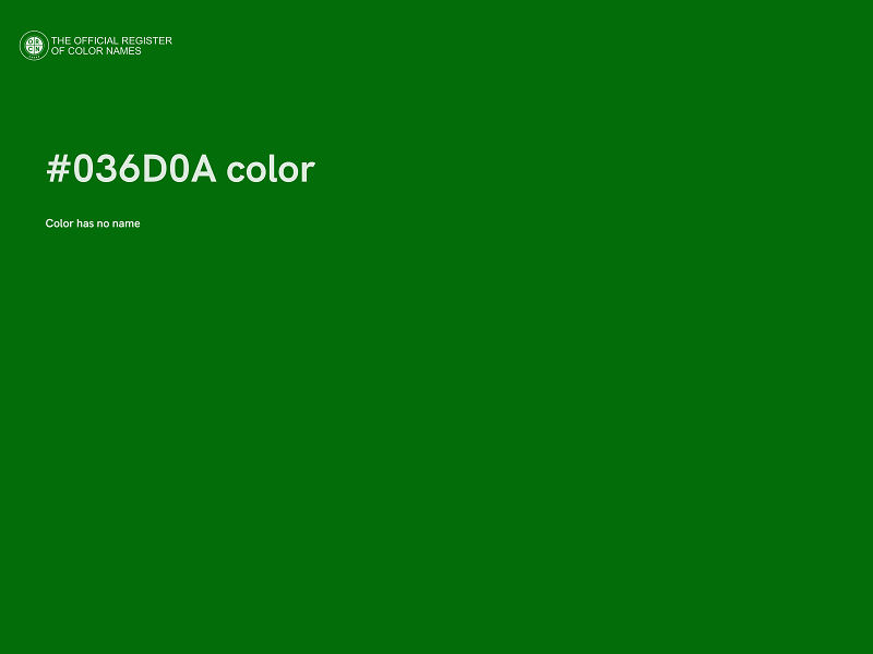 #036D0A color image