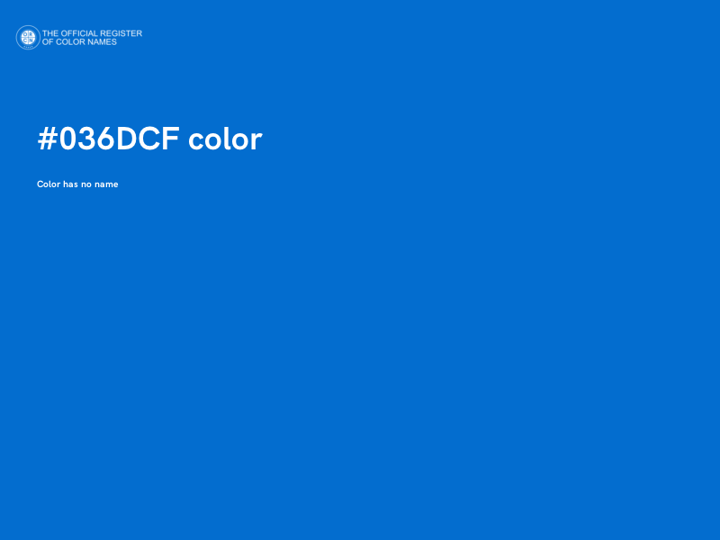 #036DCF color image