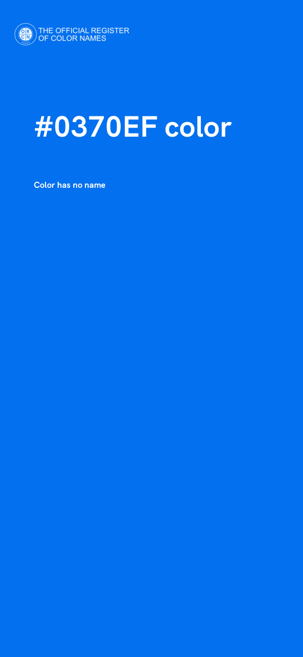 #0370EF color image