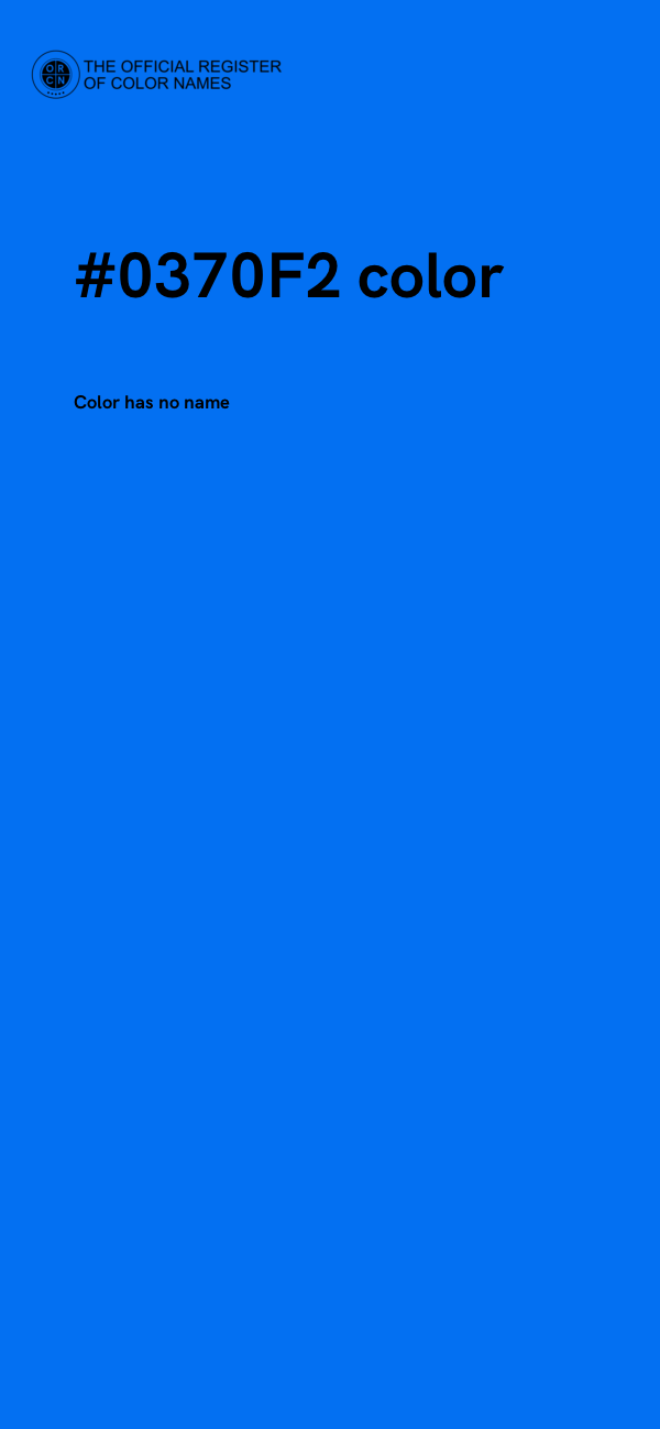 #0370F2 color image