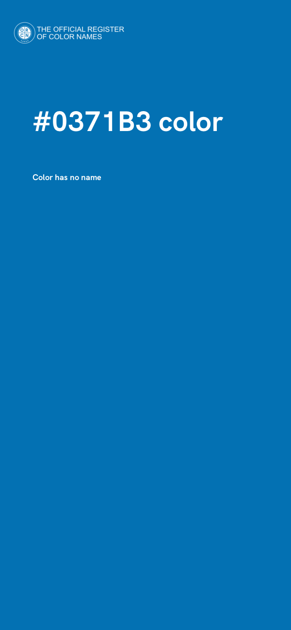 #0371B3 color image