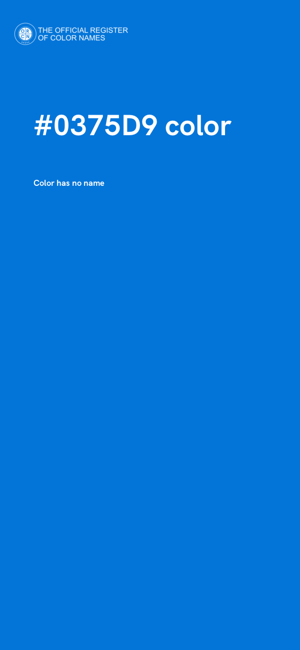 #0375D9 color image
