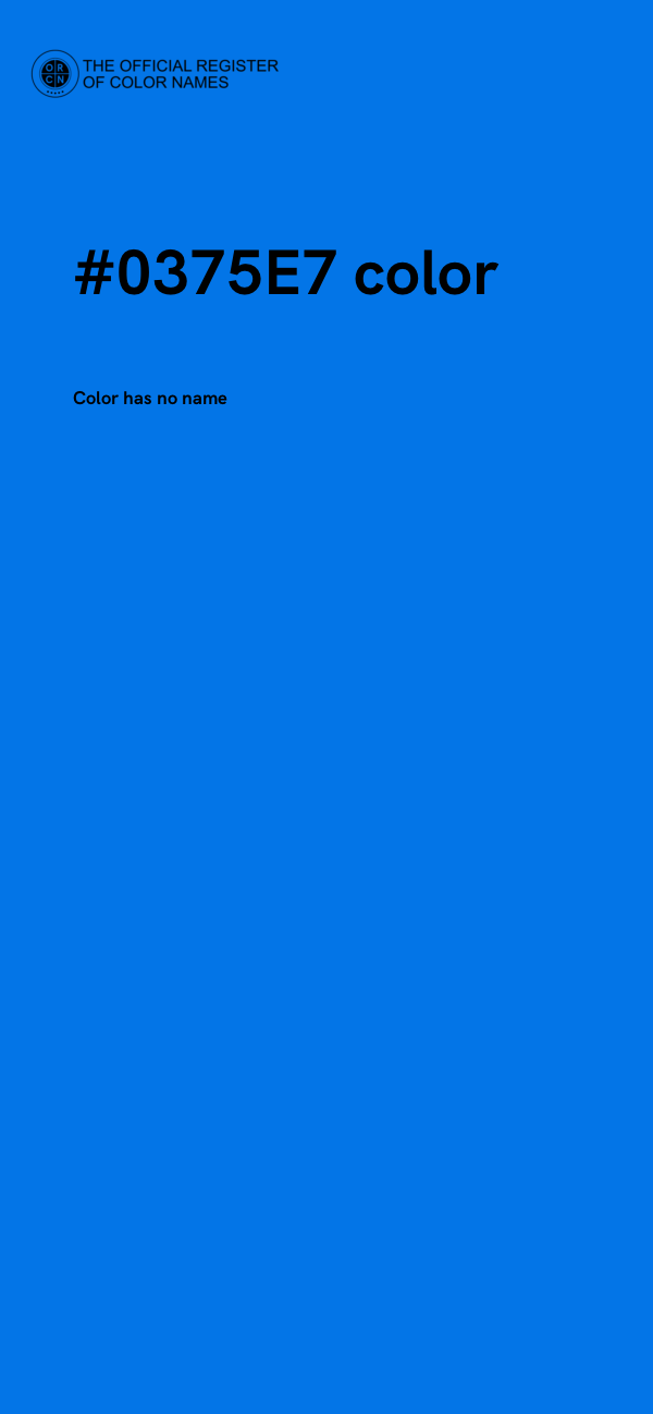 #0375E7 color image