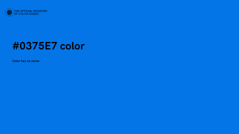 #0375E7 color image