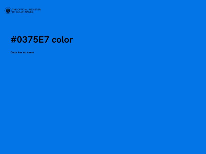 #0375E7 color image