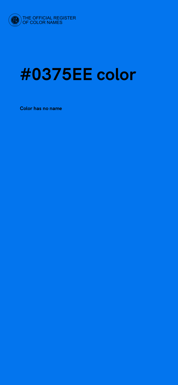 #0375EE color image