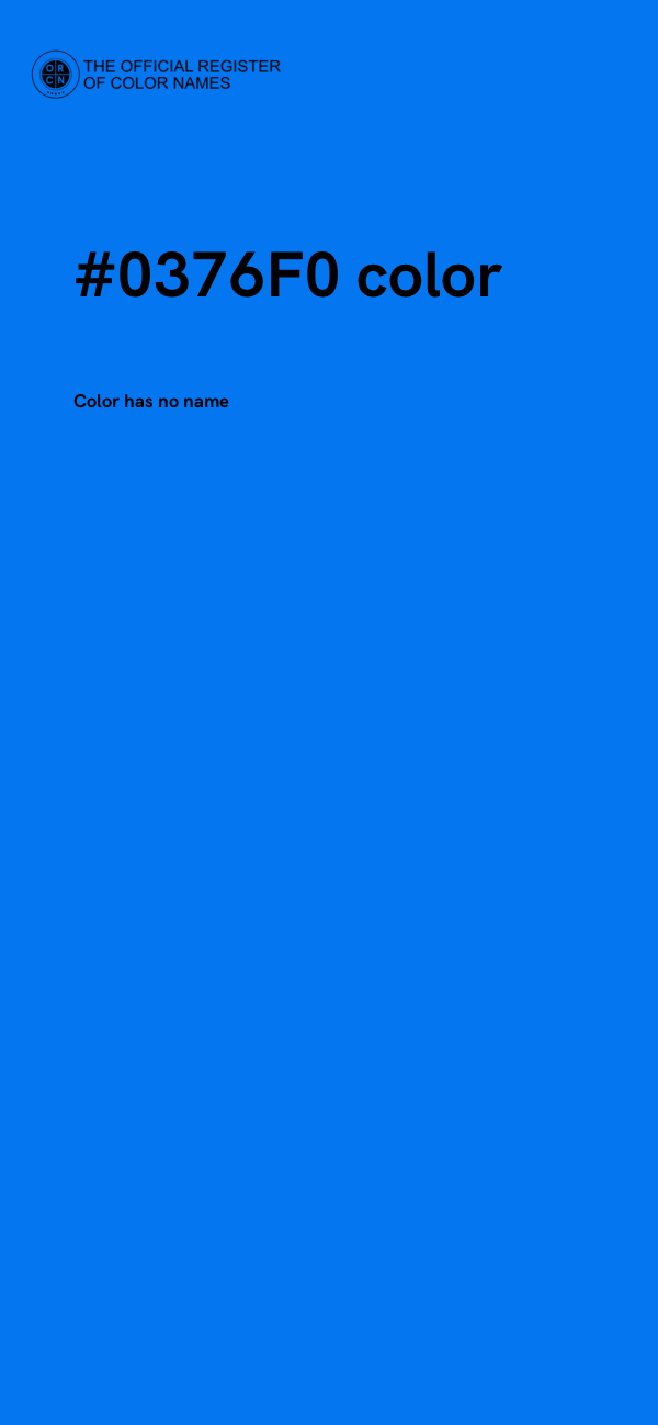 #0376F0 color image