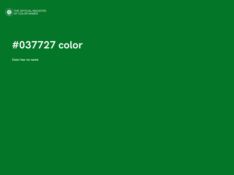 #037727 color image