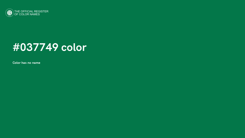 #037749 color image