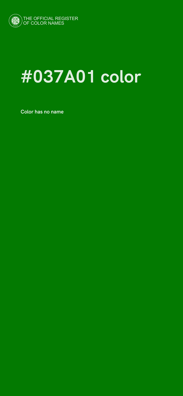 #037A01 color image