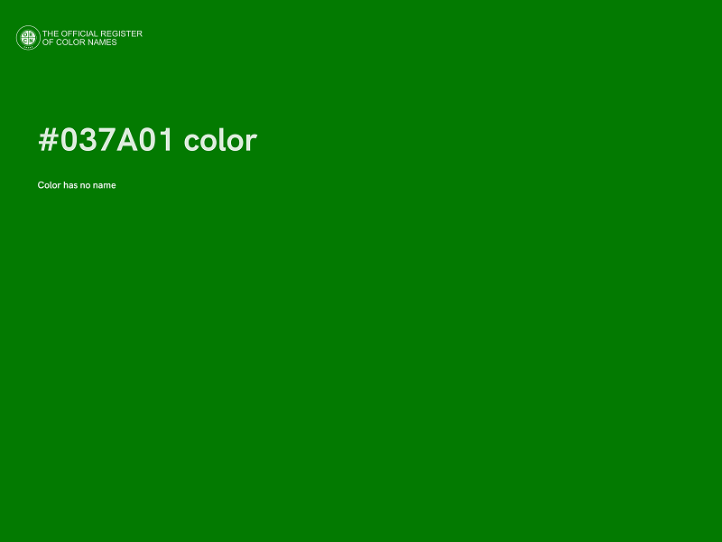 #037A01 color image