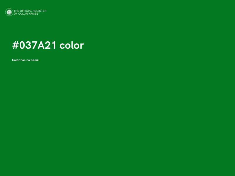 #037A21 color image