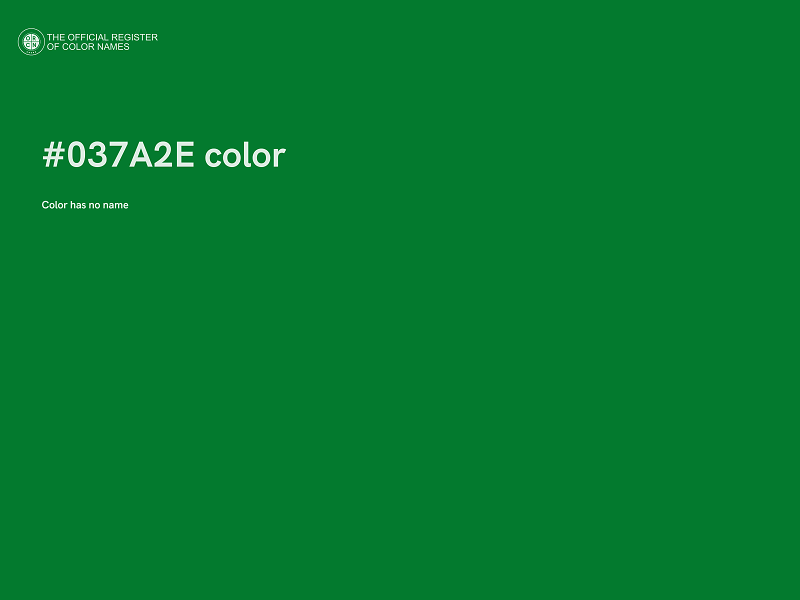 #037A2E color image