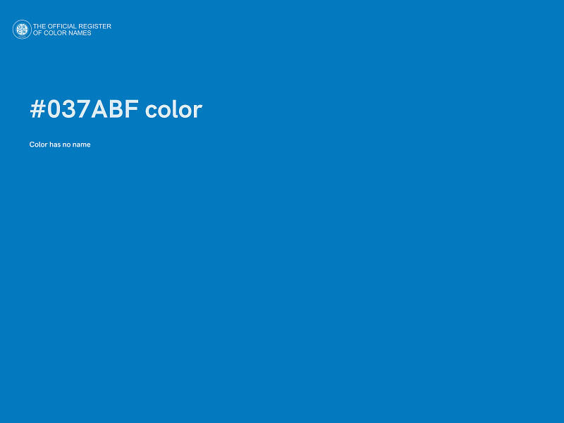 #037ABF color image
