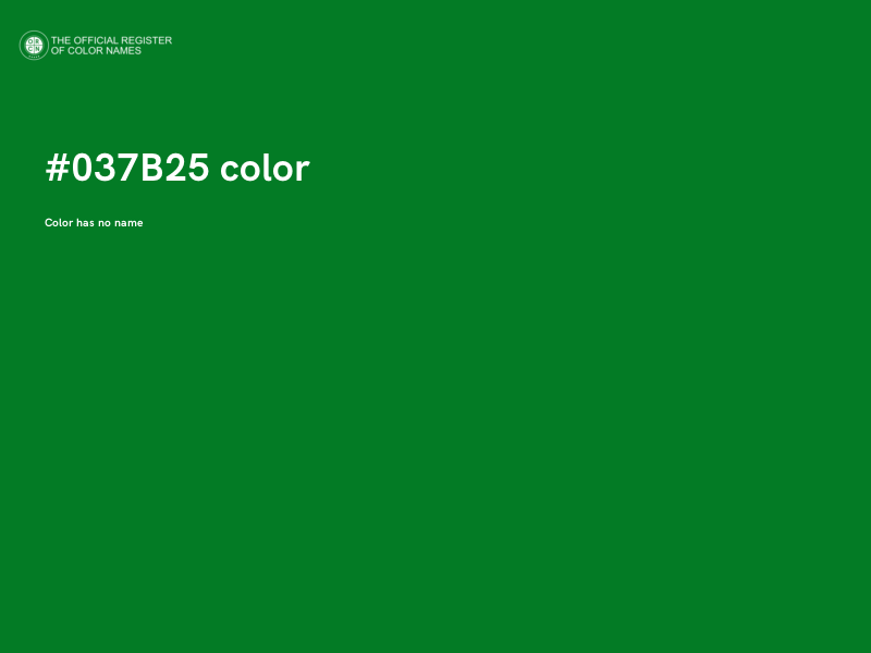 #037B25 color image