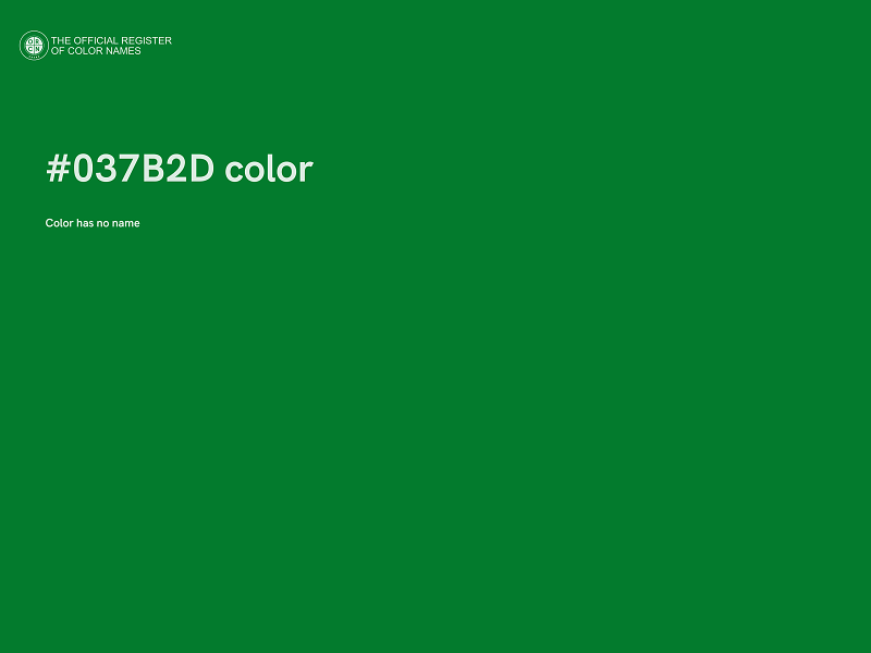 #037B2D color image