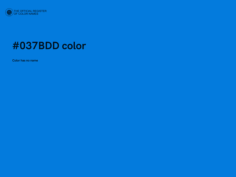 #037BDD color image