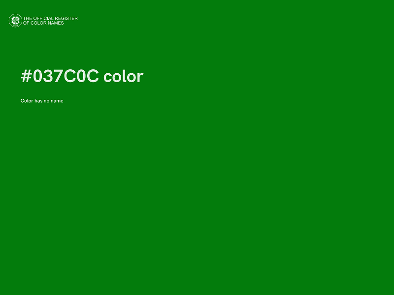 #037C0C color image