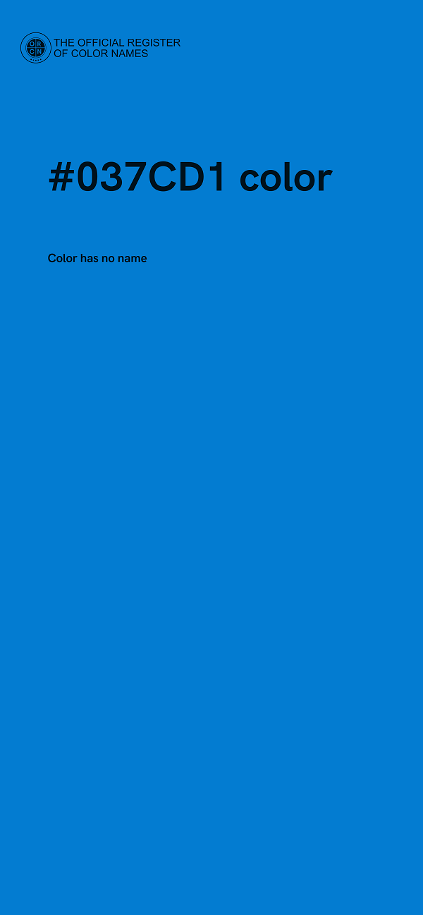 #037CD1 color image