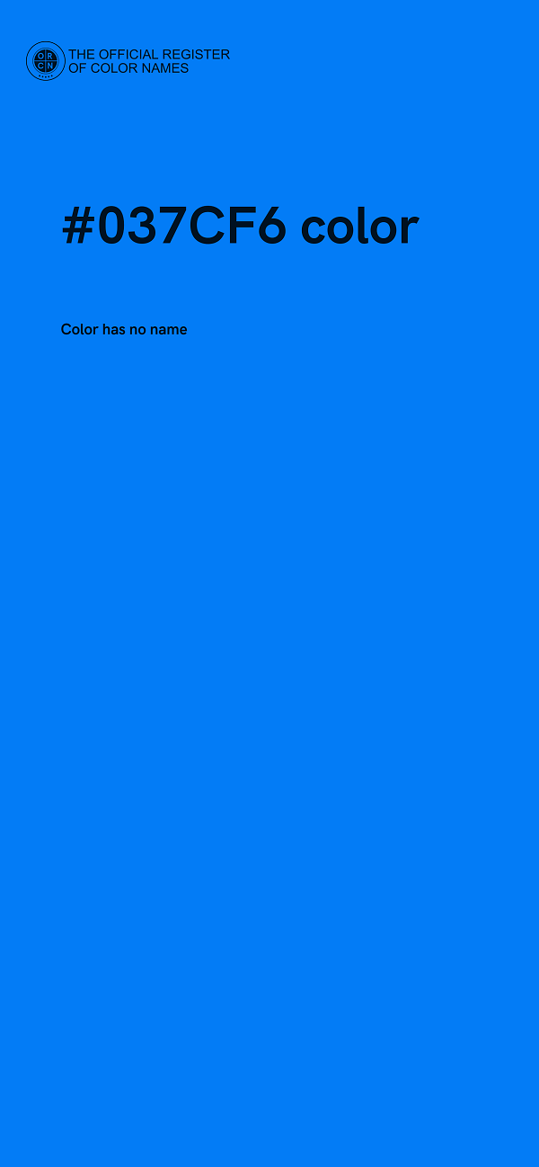 #037CF6 color image
