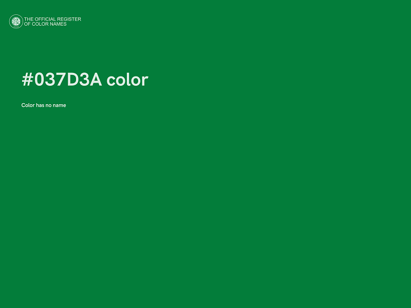 #037D3A color image
