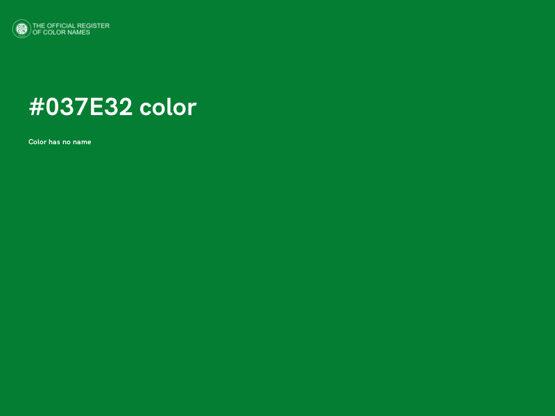 #037E32 color image
